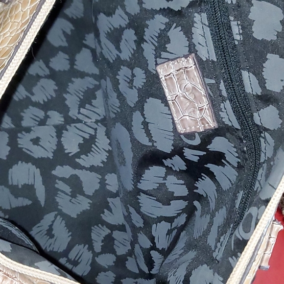 XOXO $20 Reptile Print Black and Beige Bag - Picture 4 of 4